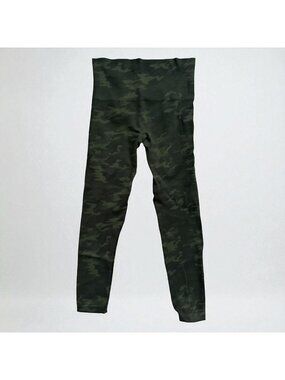 SPANX Women's Green Camo Stretch Leggings Size Large
